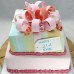 Gift Box - 2 tier Square Fondant Tie Dye Cake (D,V)